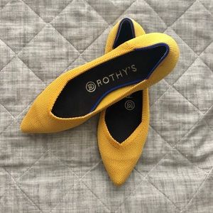 Rothy’s Marigold Pointed Toe Flats, sz 6